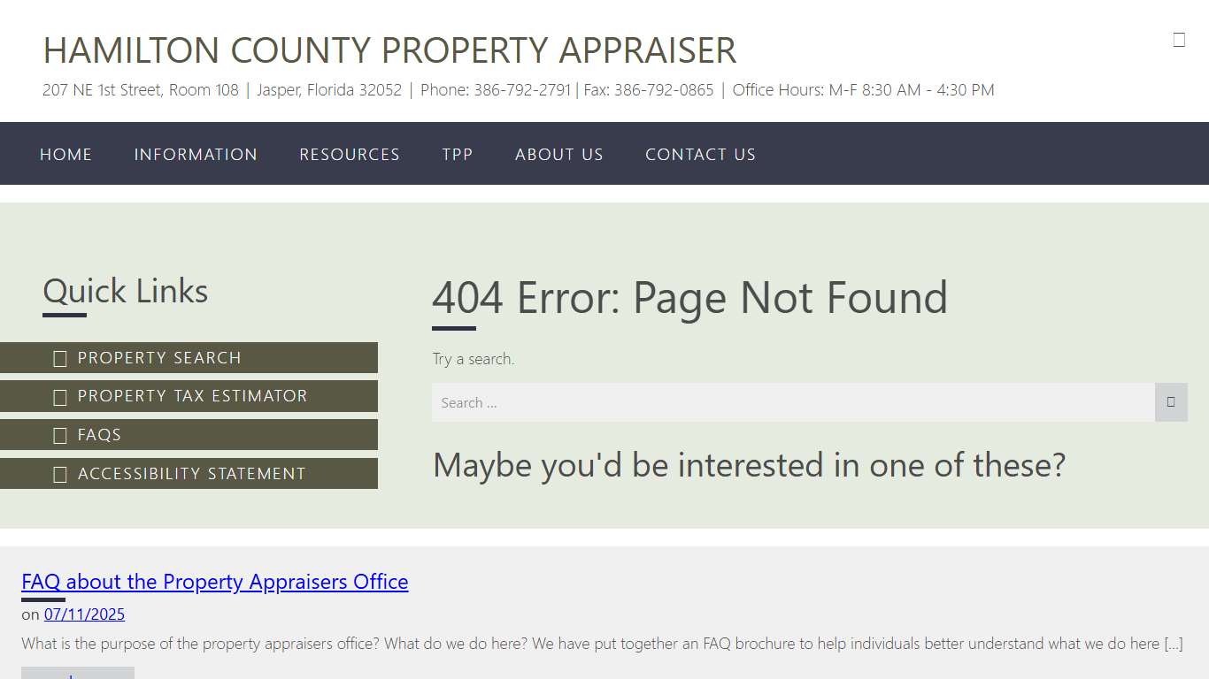 Events for June 30, 2026 – Hamilton County Property Appraiser
